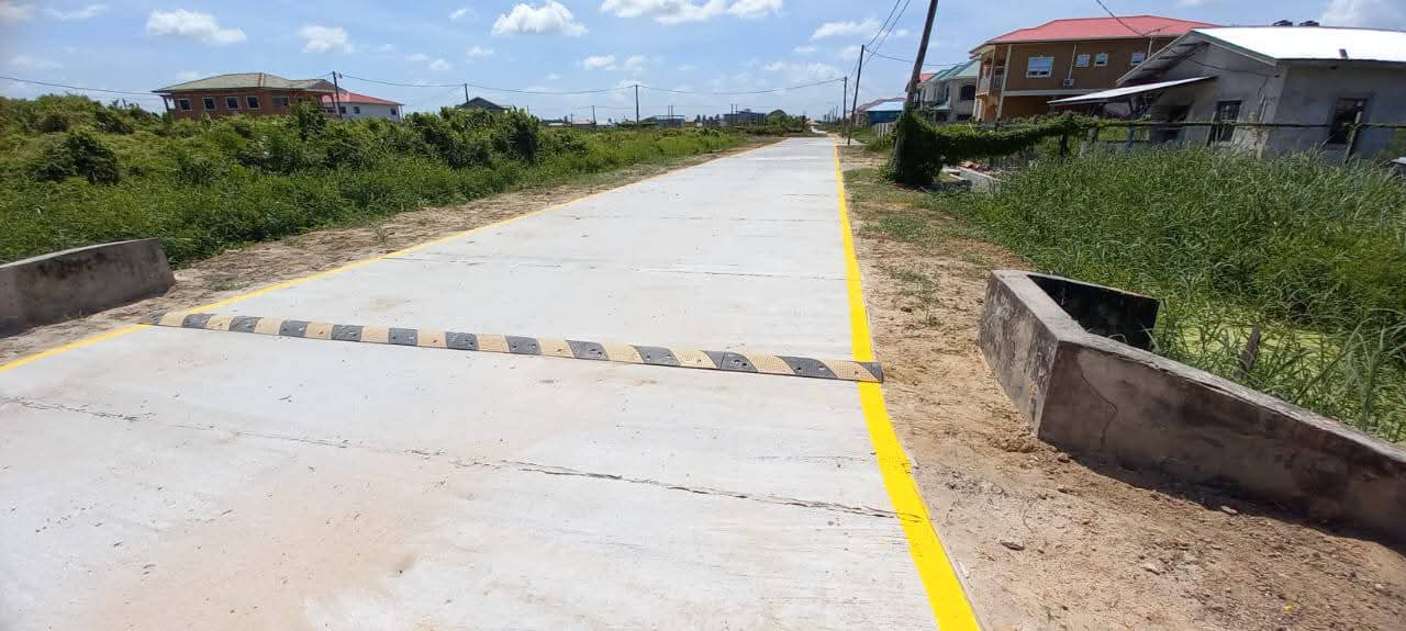Rigid pavement at Providence, East Bank Demerara